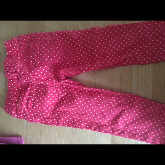 Carters toddler 2t coral polkadot pants jeans pink - Picture 3 of 5